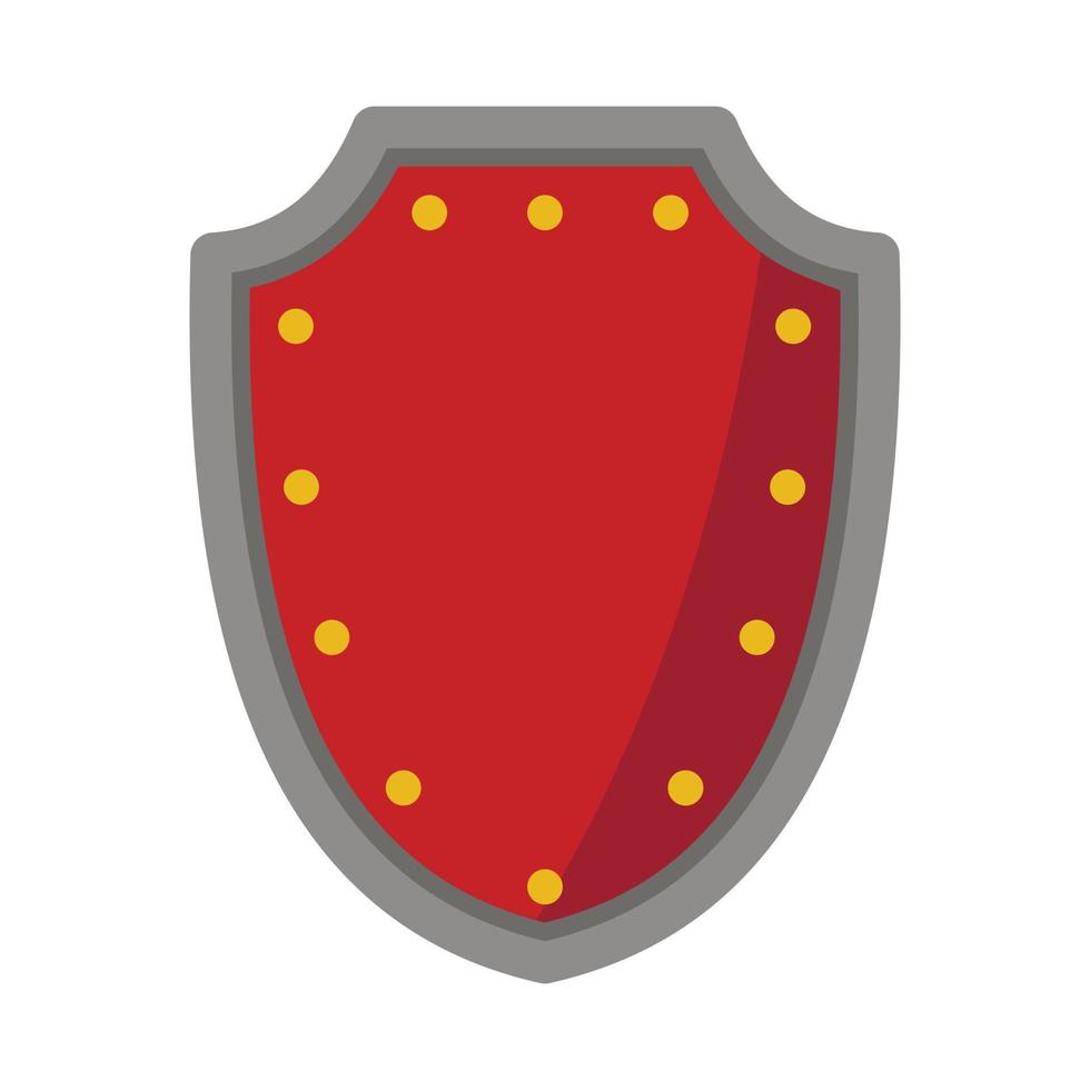 Armee-Schutzschild-Symbol, flacher Stil vektor