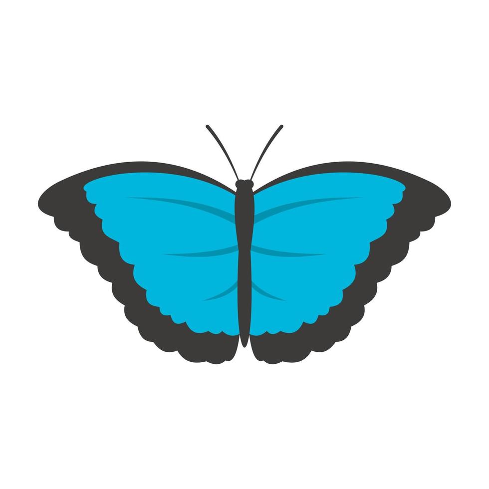 Schmetterling mit großen Flügeln, flacher Stil vektor