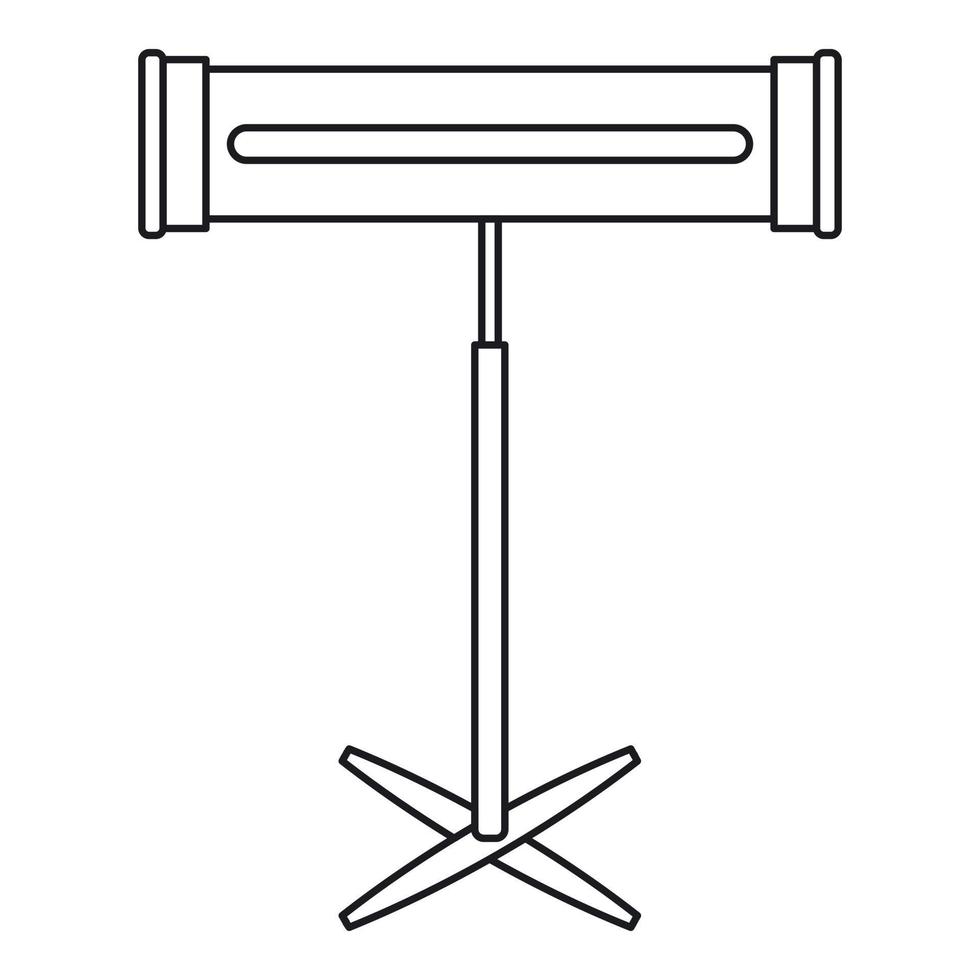 Symbol für Halogen- oder Infrarotheizung, Umrissstil vektor