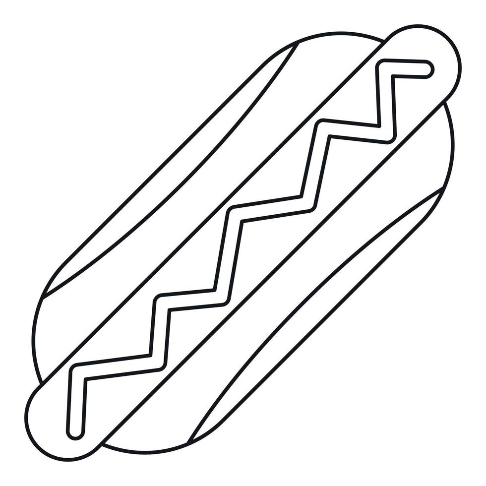 Hot-Dog-Symbol, Umrissstil vektor