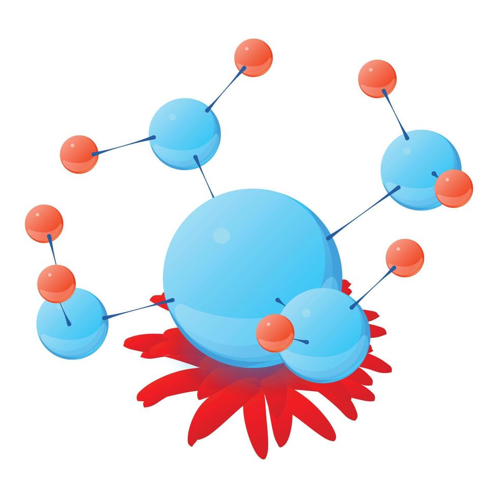 röd aster ikon isometrisk vektor. blommat scharlakansrött blomma flerfärgad molekyl vektor