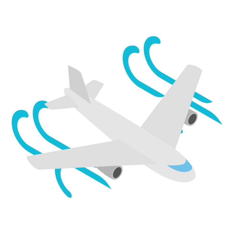 transport flygplan ikon isometrisk vektor. modern jet trafikflygplan flygande i luft strömma vektor
