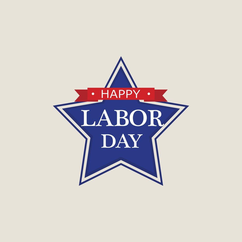 Worker Labor Day Logo, flacher Stil vektor