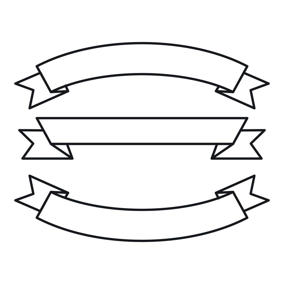 tre band ikon, översikt stil vektor