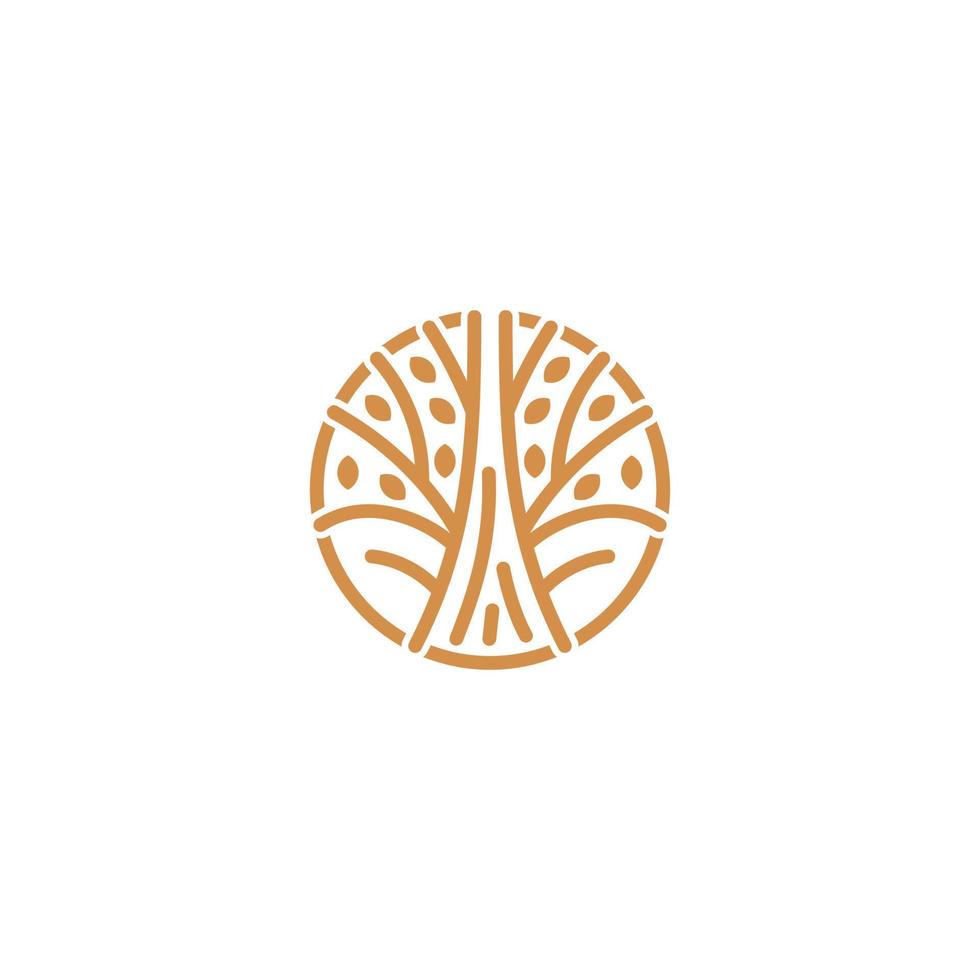 abstrakter Naturbaum. Vektor-Logo-Symbol-Vorlage vektor