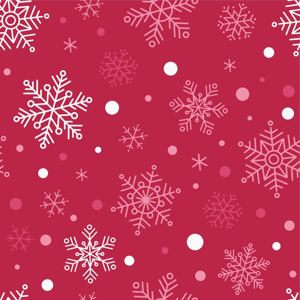 jul sömlös mönster av snöflingor i Färg viva magenta vektor