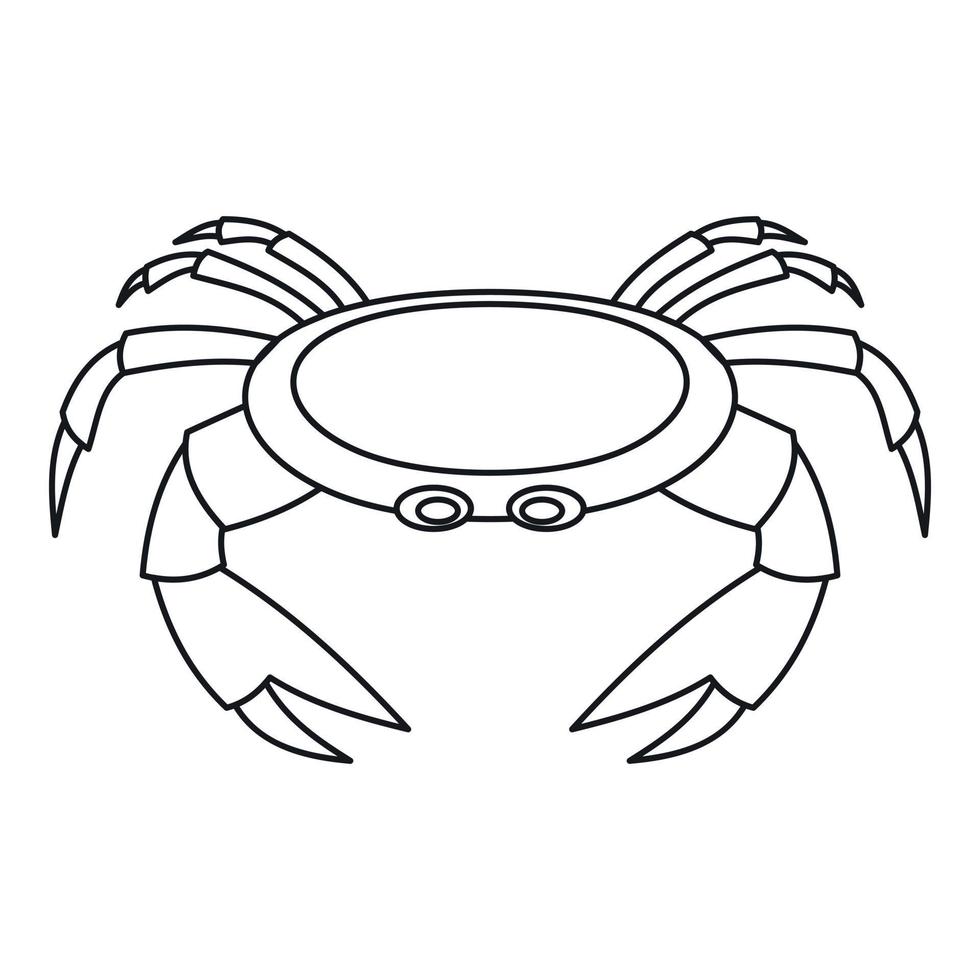 Krabben-Meerestier-Symbol, Umrissstil vektor