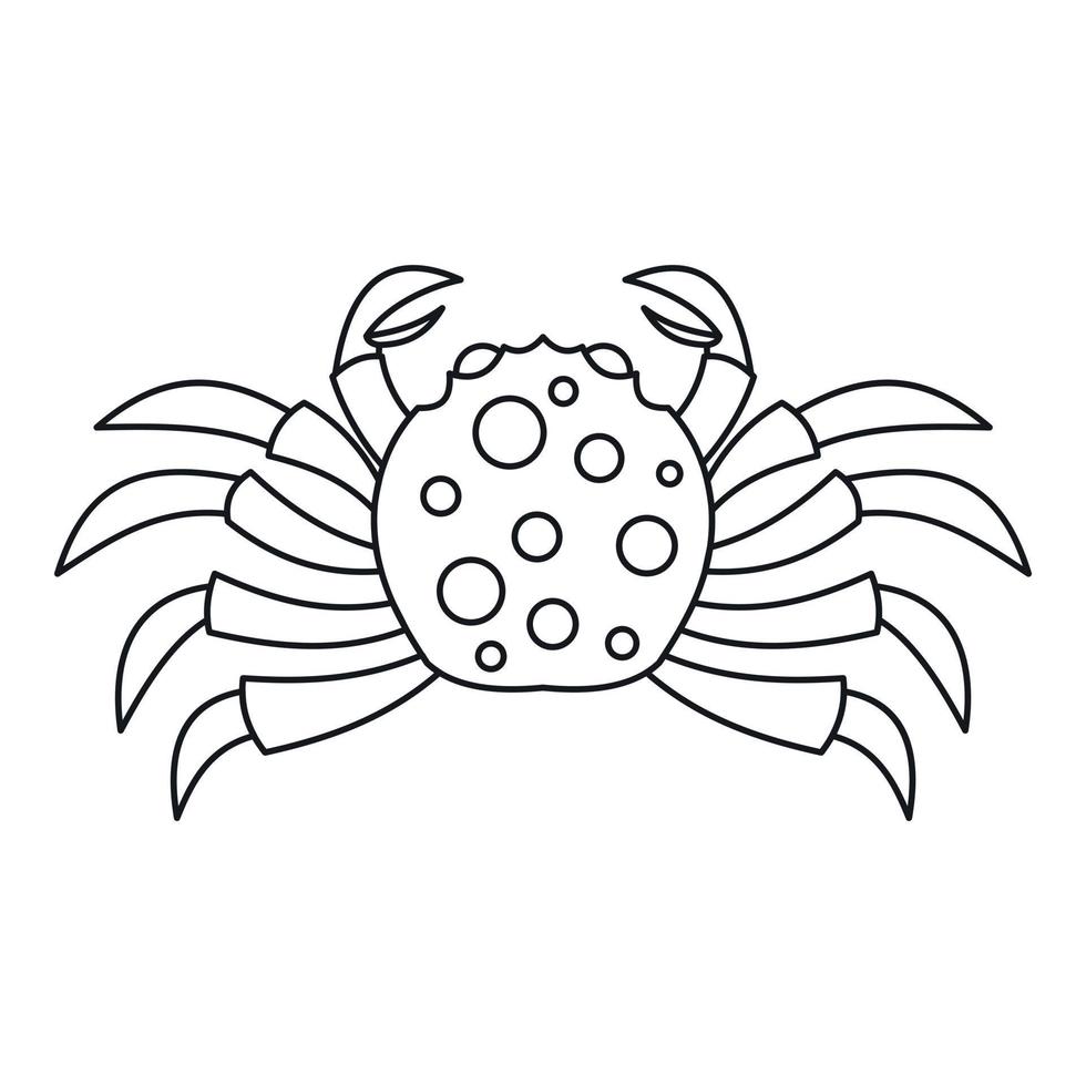 Symbol für rohe Krabben, Umrissstil vektor