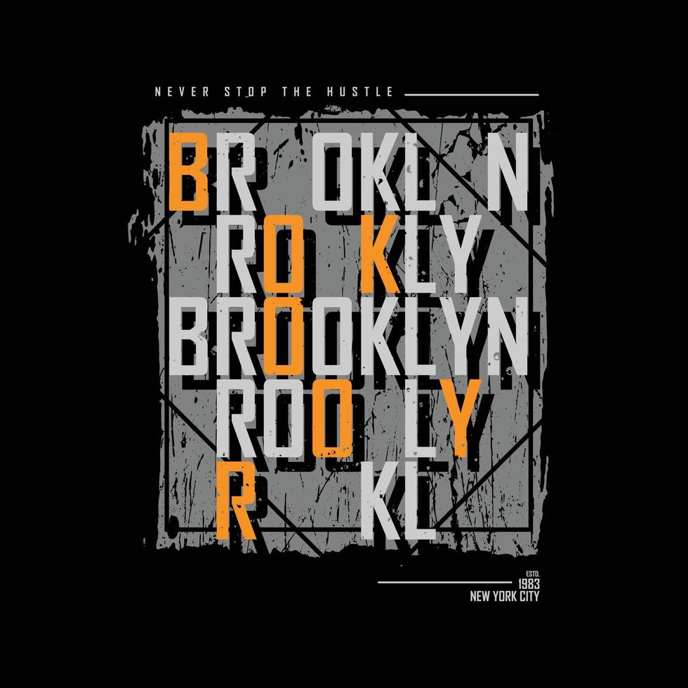 New York Brooklyn Vektorillustration und Typografie, perfekt für T-Shirts, Hoodies, Drucke usw. vektor