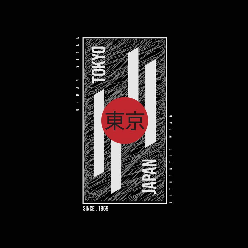 tokyo illustration typografi. perfekt för t-shirtdesign vektor