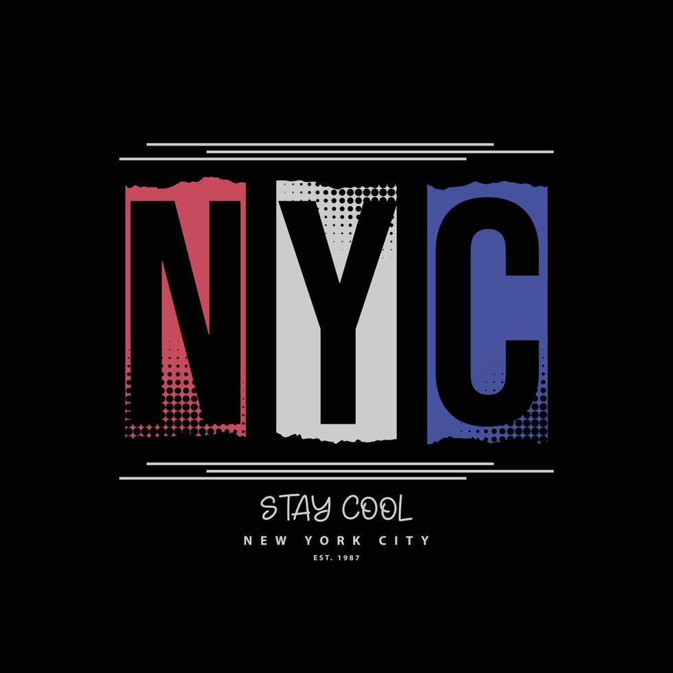 New York Brooklyn Vektorillustration und Typografie, perfekt für T-Shirts, Hoodies, Drucke usw. vektor