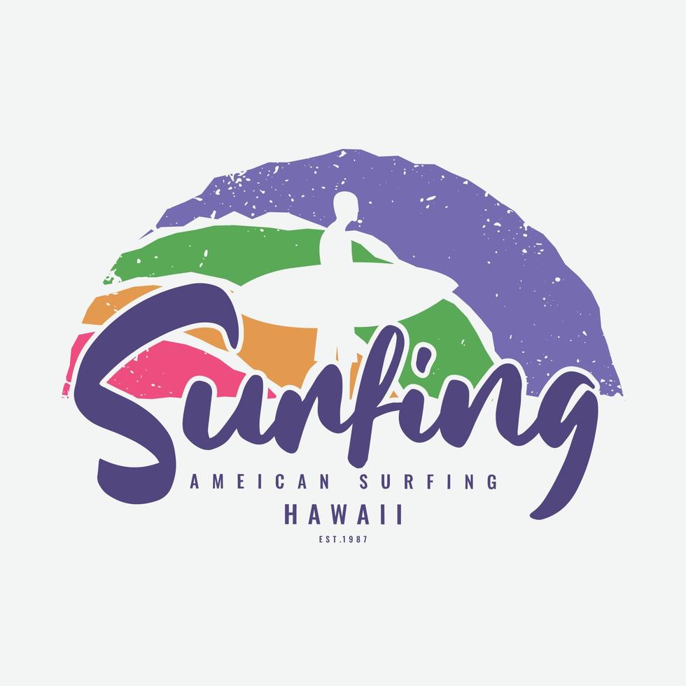 hawaii illustration typografi. perfekt för t-shirtdesign vektor