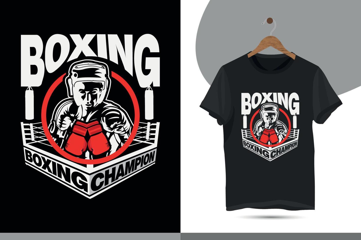 boxning, boxning mästare - boxning t-shirt design för boxning älskare. typografi vektor skjorta design mall för skriva ut.