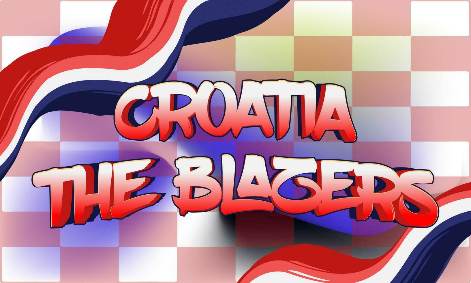 kroatien die blazer weltfußballmeisterschaft hintergrundthema vektor