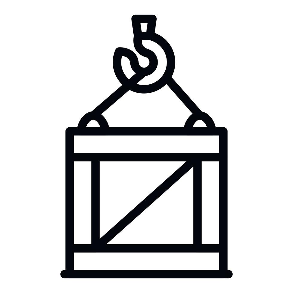 Hakenkran-Box-Symbol, Outline-Stil vektor