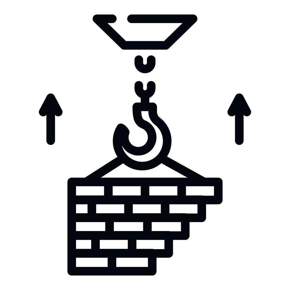 Kranhaken-Symbol, Umrissstil vektor