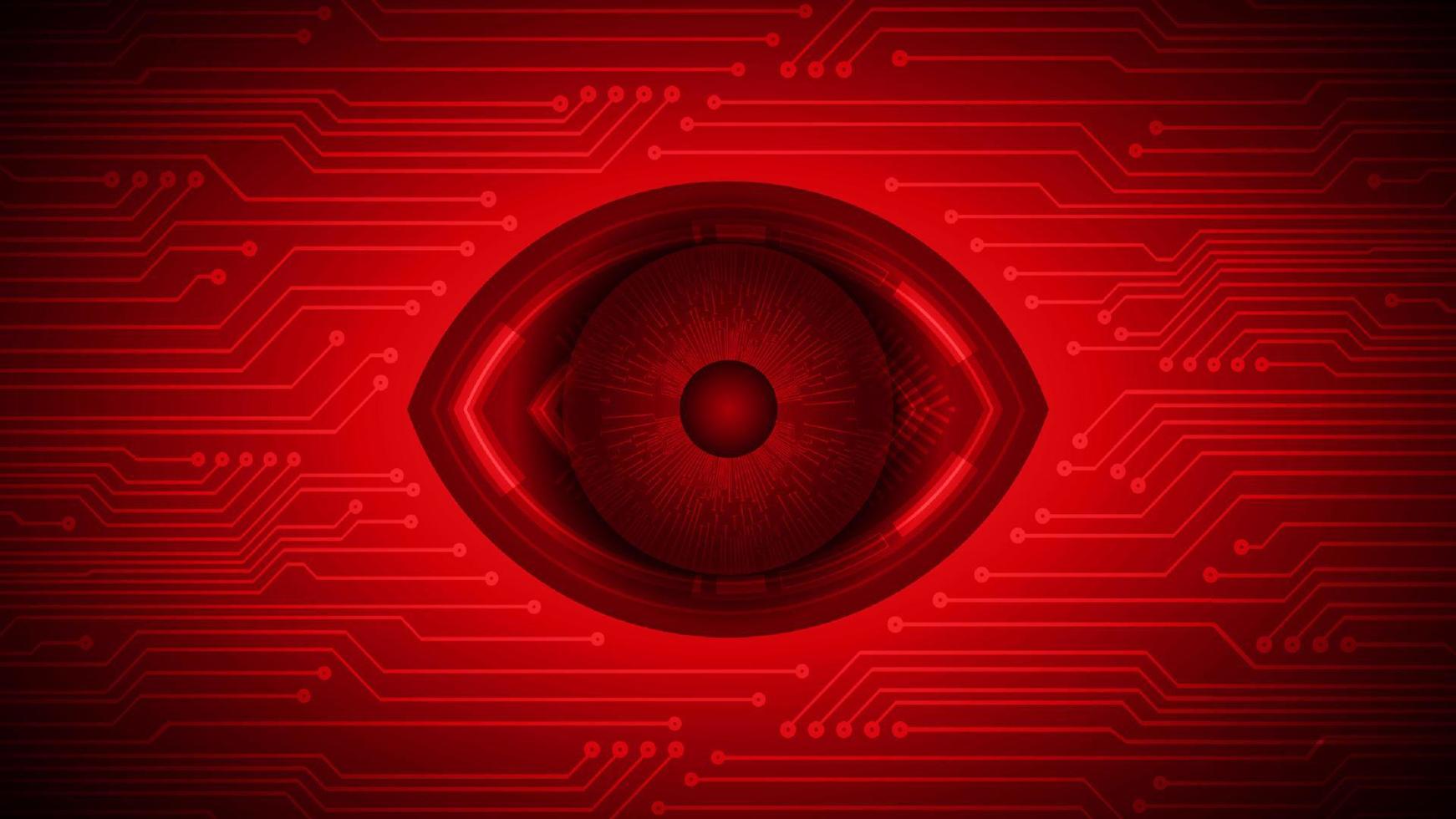 hintergrund der cybersicherheitstechnologie mit auge vektor