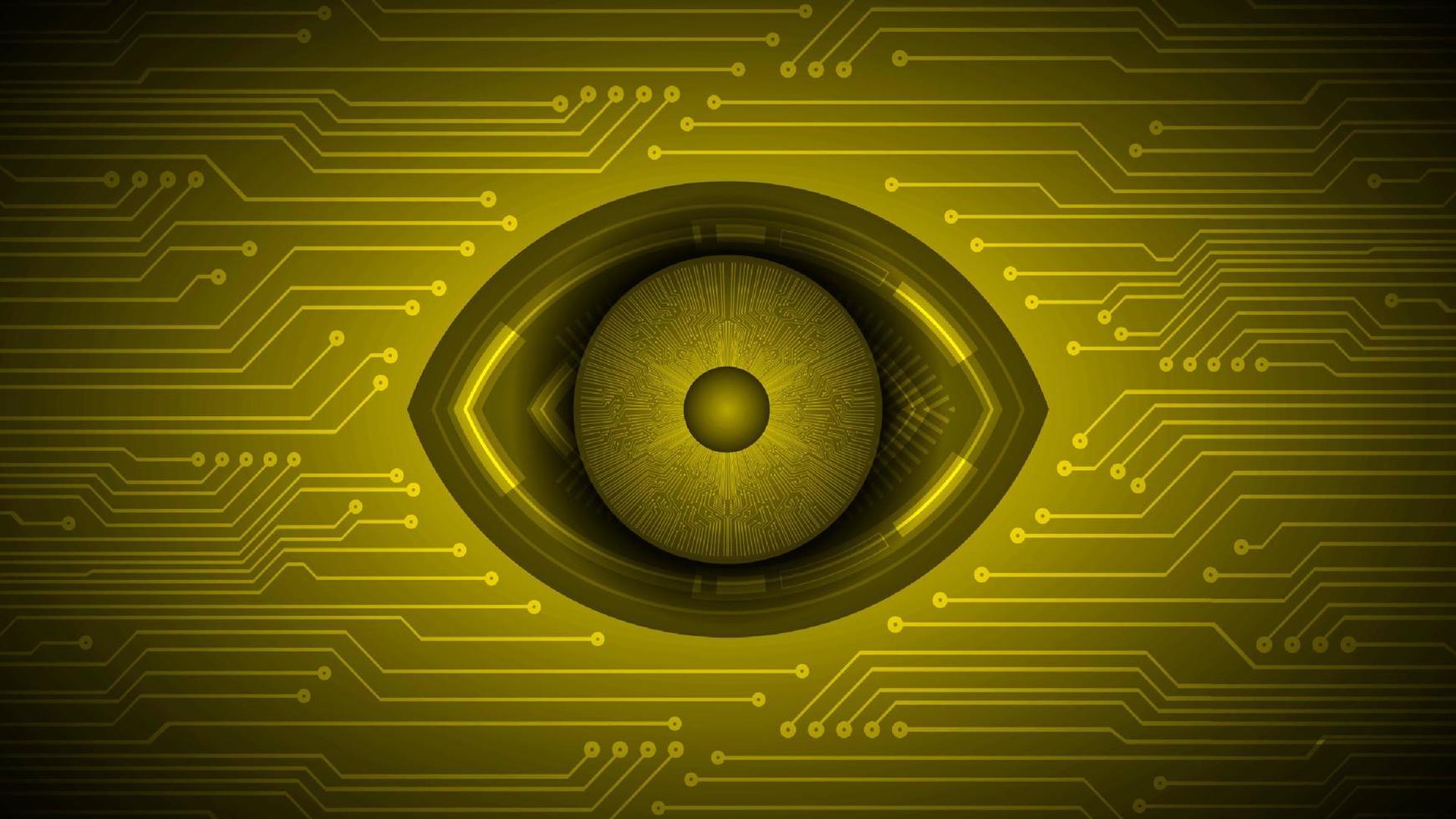 hintergrund der cybersicherheitstechnologie mit auge vektor