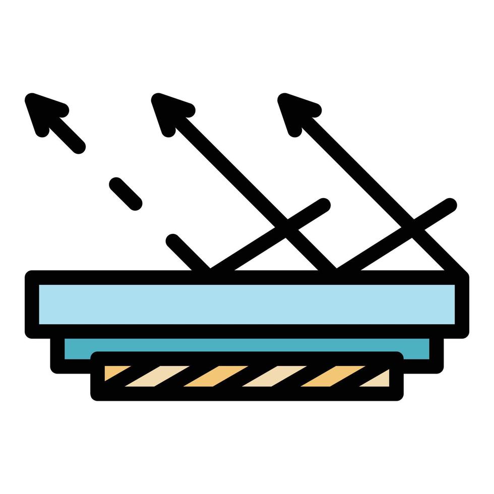 schalldichtes Material Symbol Farbe Umriss Vektor