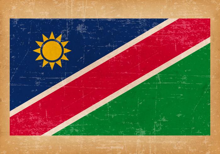 Grunge flagga av Namibia vektor