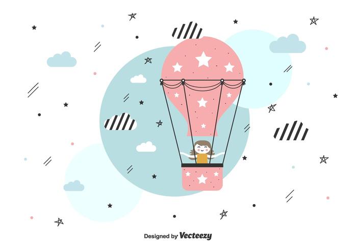 Hot Air Balloon Vector Bakgrund