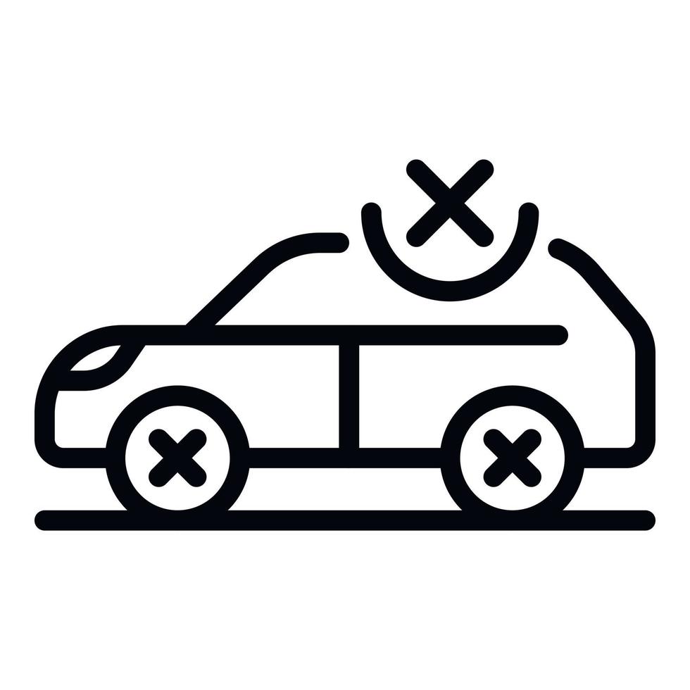 Auto und Symbol Symbol schließen, Umrissstil vektor