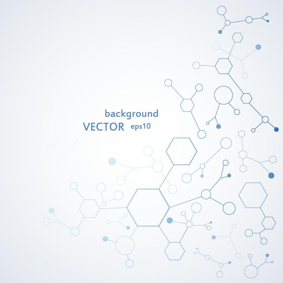 medizinischer hintergrund der abstrakten moleküle vektor