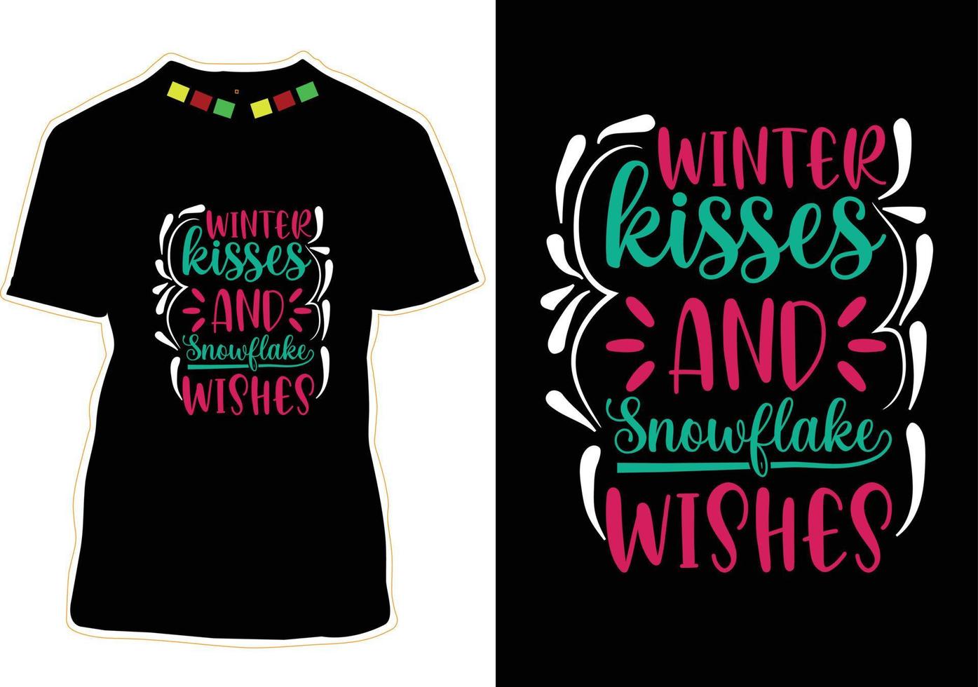 Winter zitiert T-Shirt-Design vektor