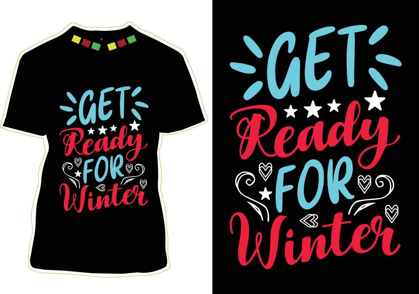 Winter zitiert T-Shirt-Design vektor