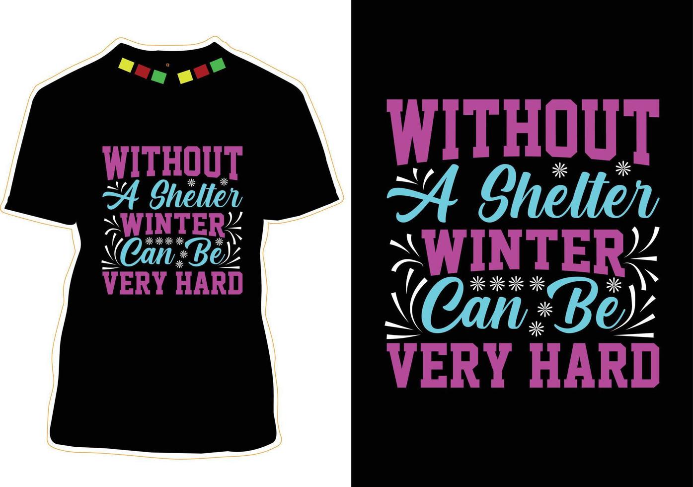 Winter zitiert T-Shirt-Design vektor