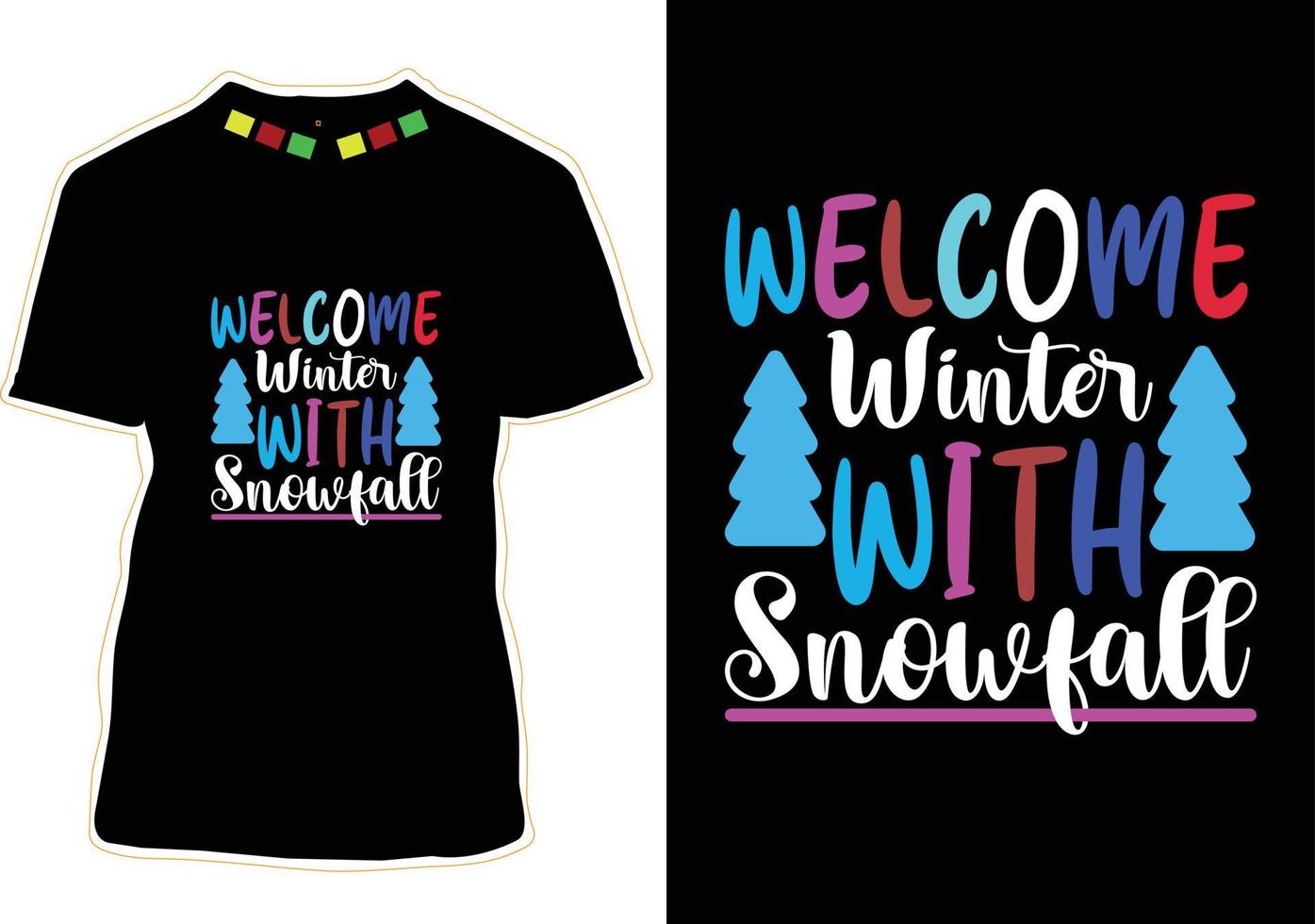 Winter zitiert T-Shirt-Design vektor