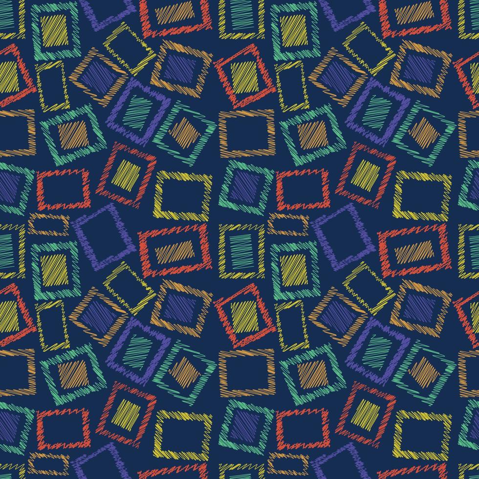 geometrisches nahtloses Muster. abstrakte Mosaike im Vintage-Stil. Ikat native Retro-Farbe. vektorillustrationsdesign für boden, hintergrund, wand, textur, stoff, textil, kleidung, tapete, fliesen, druck vektor