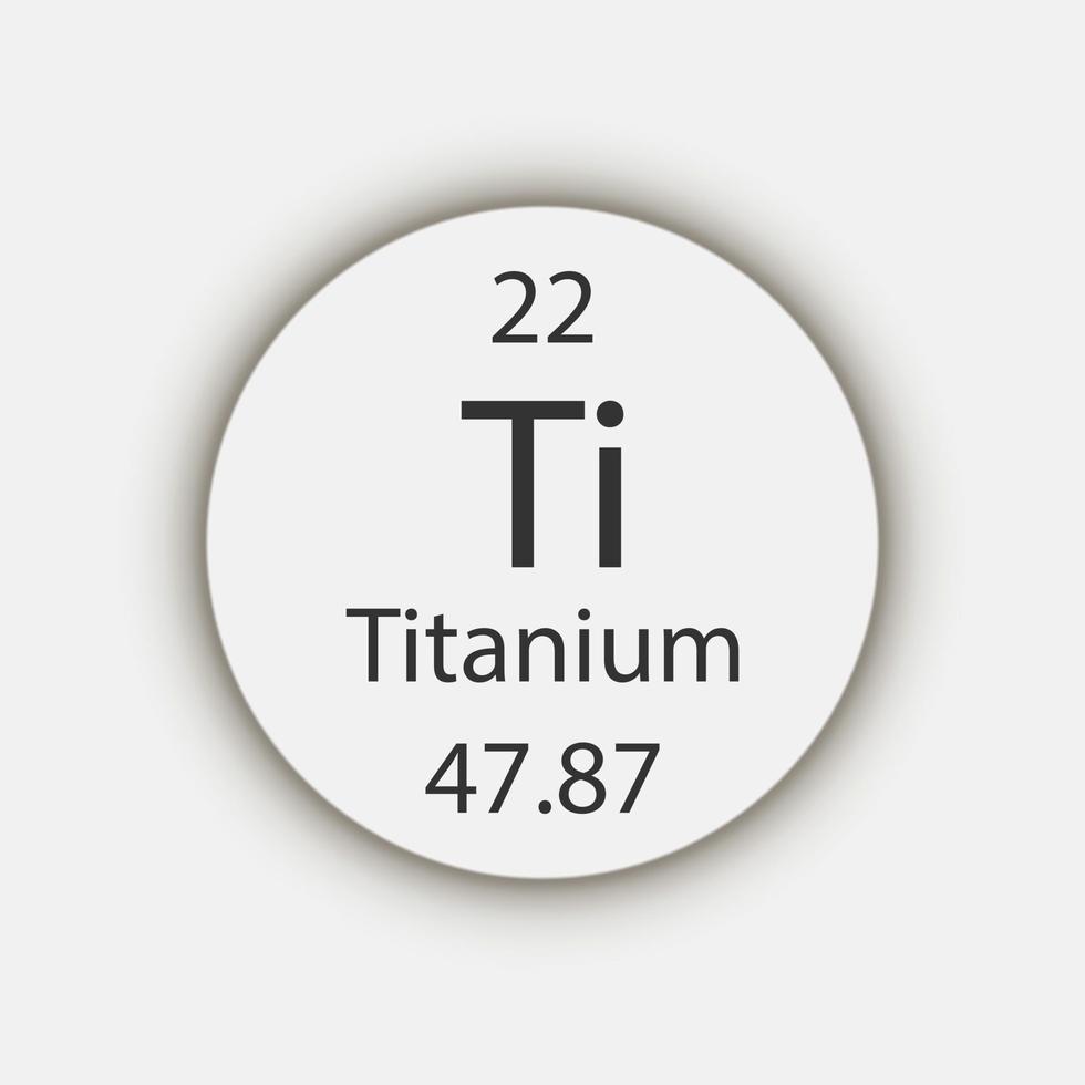 Titan-Symbol. chemisches Element des Periodensystems. Vektor-Illustration. vektor