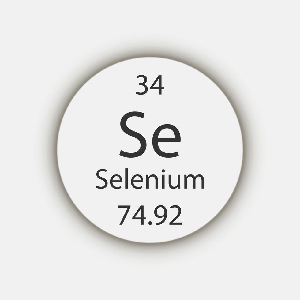 selen symbol. kemiskt element i det periodiska systemet. vektor illustration.