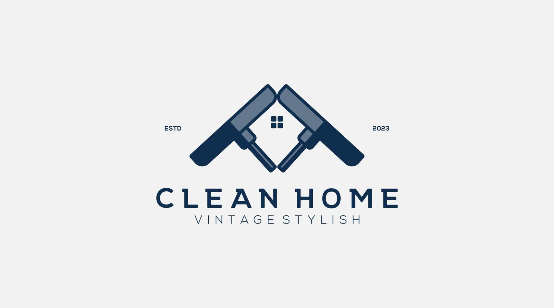 Vektor-Logo sauber nach Hause Icon Design Illustration vektor