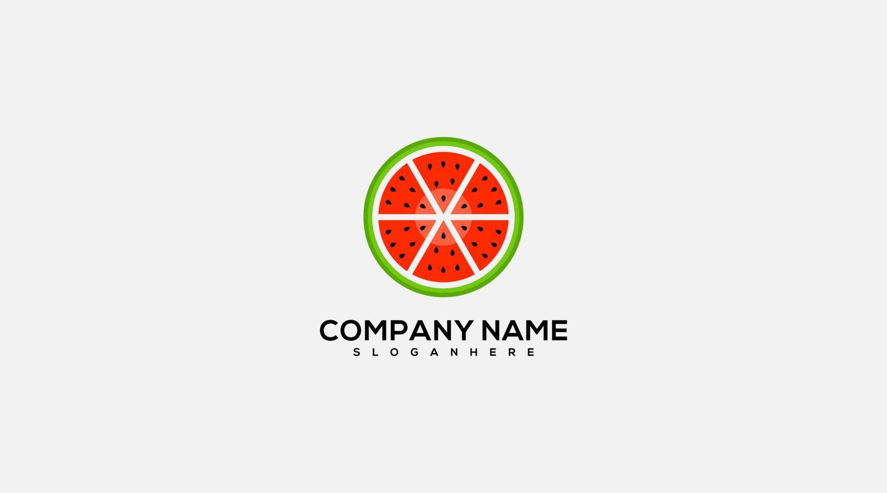 Wassermelone Symbole Vektor-Logo-Design-Illustration vektor