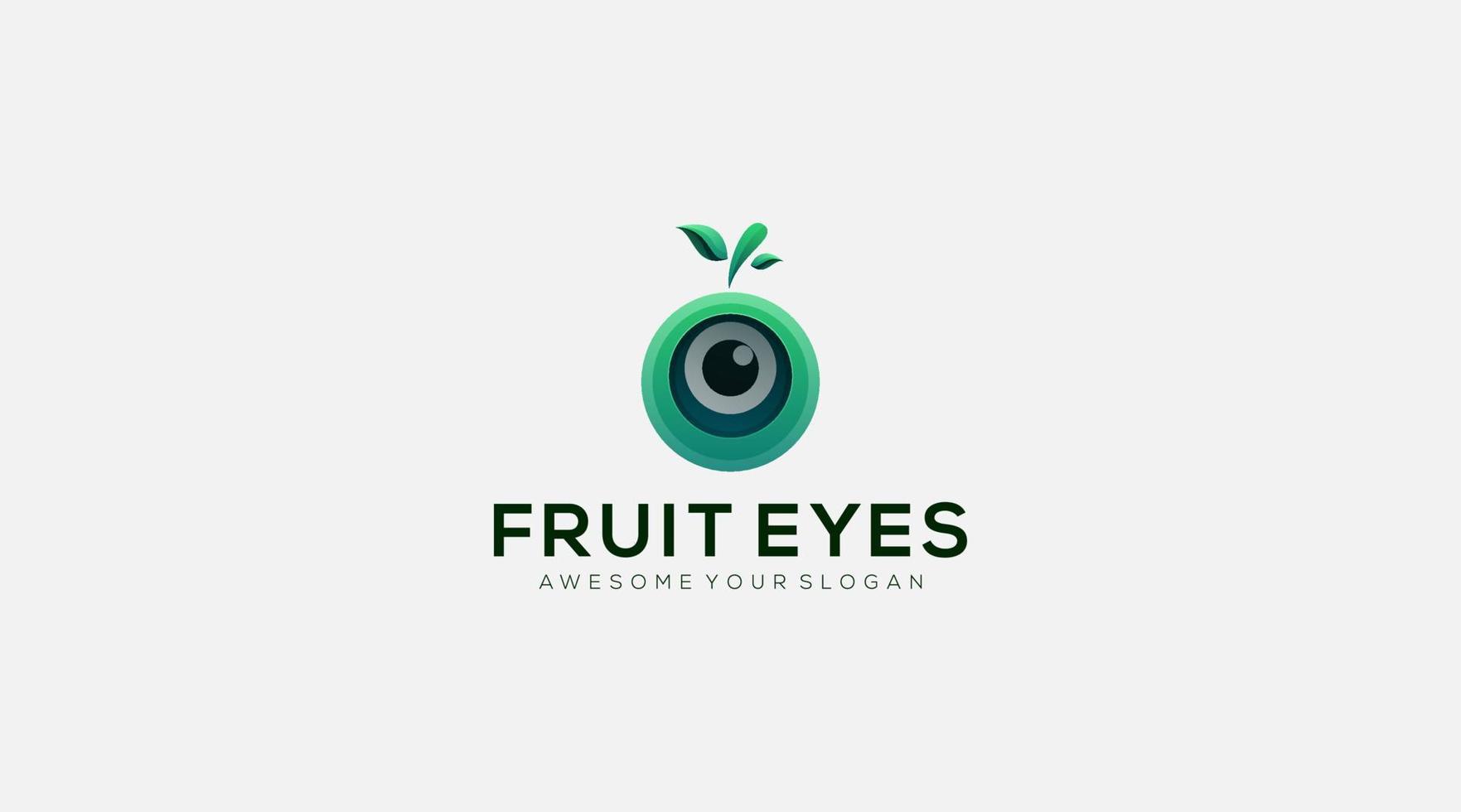frukt ögon logotyp design illustration symbol vektor