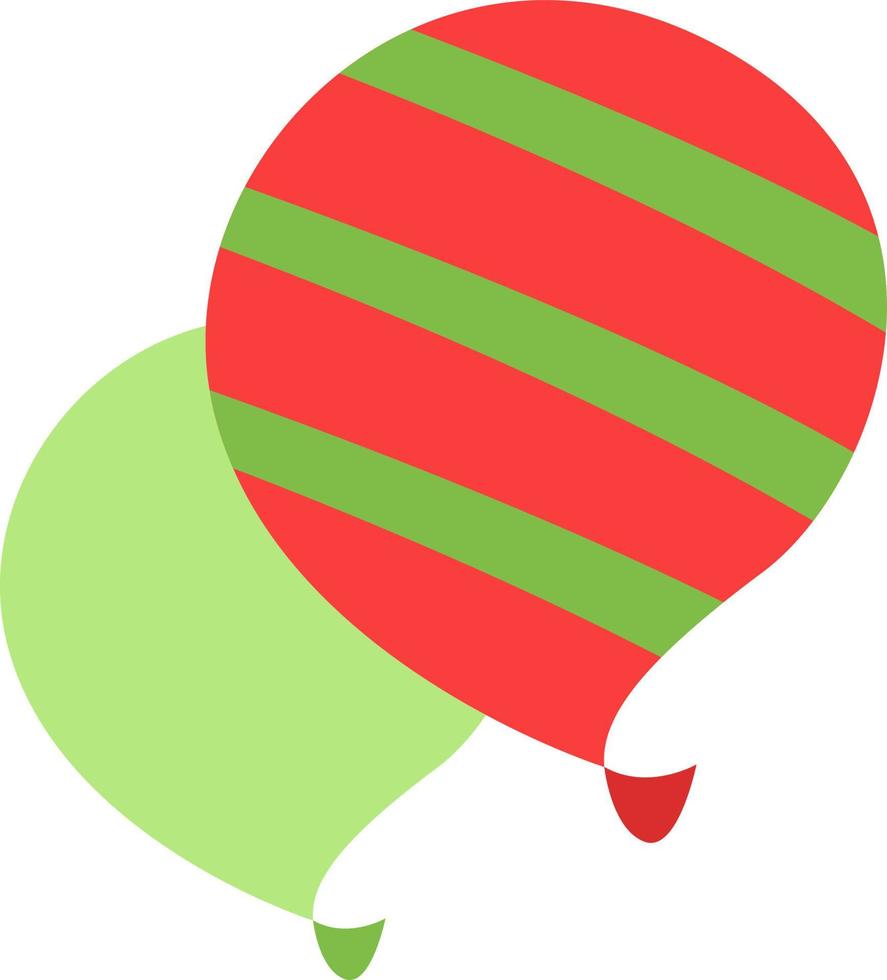 Weihnachtsballons, Symbol, Vektor auf weißem Hintergrund.