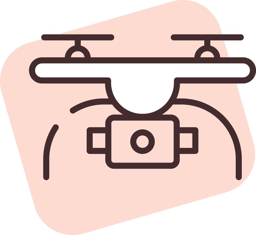 Elektronik-Drohne, Symbol, Vektor auf weißem Hintergrund.