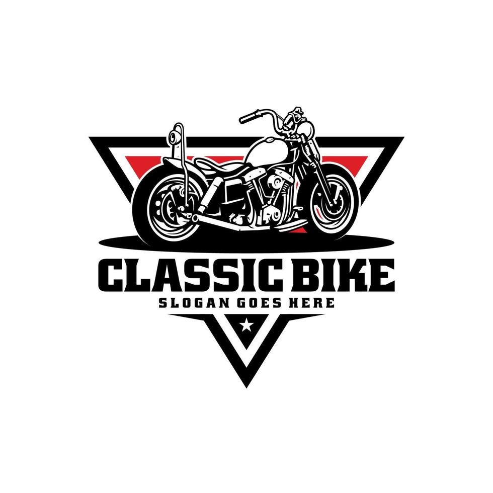 vintage motorrad illustration logo vektor