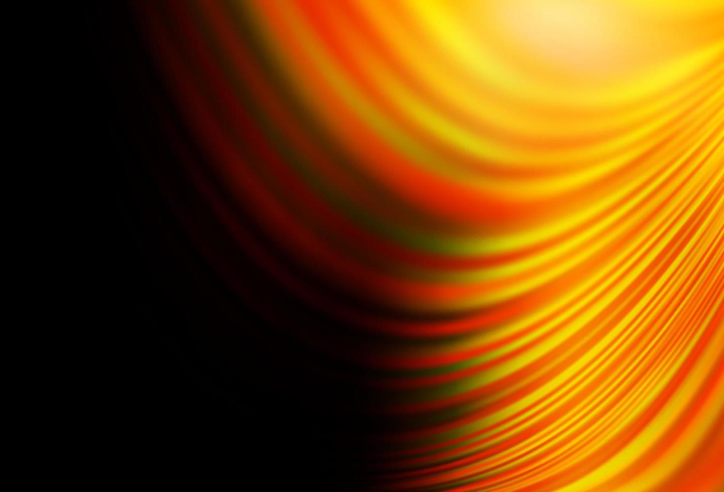 mörk orange vektor mall med linjer, ovaler.