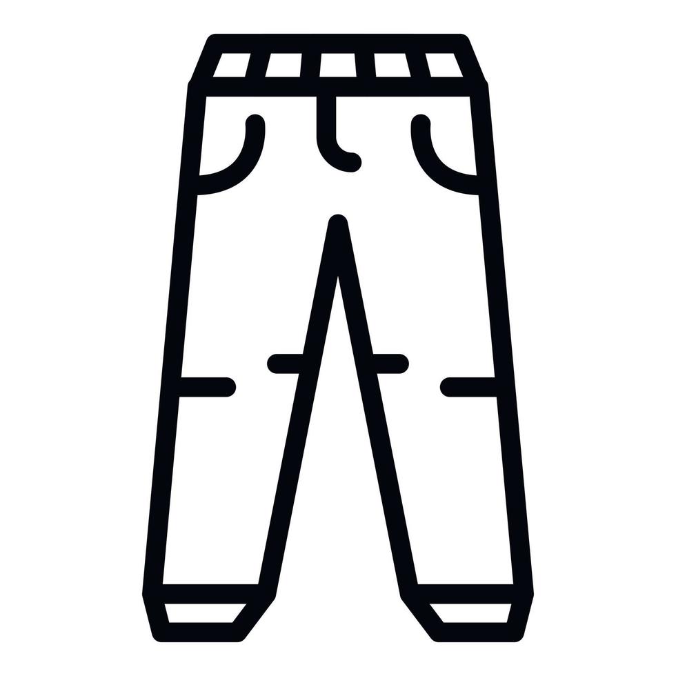 män jeans ikon, översikt stil vektor