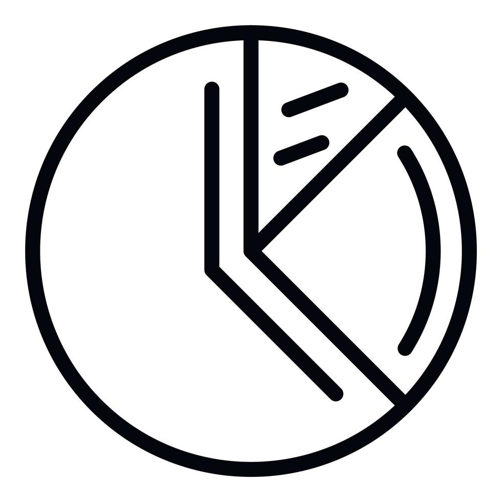 paj Diagram ikon, översikt stil vektor