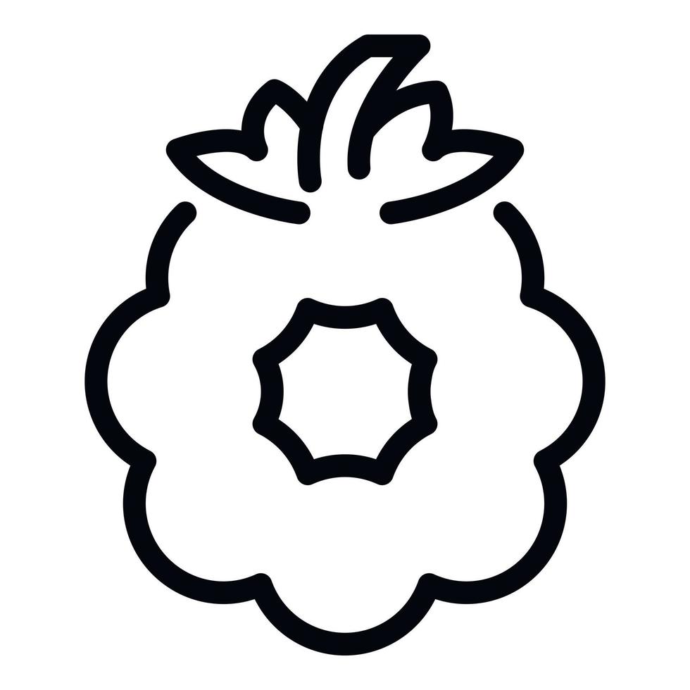 Frucht-Brombeer-Symbol, Umrissstil vektor