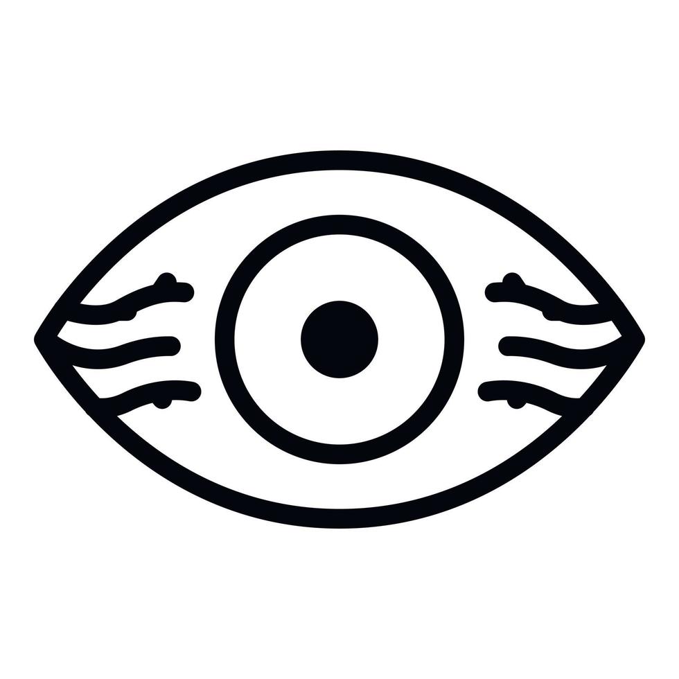 Auge mit Schiffssymbol, Umrissstil vektor