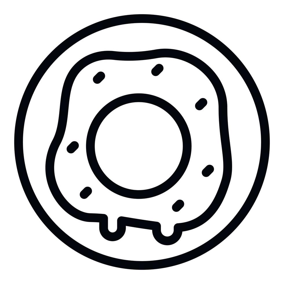 Donut-Symbol, Umrissstil vektor