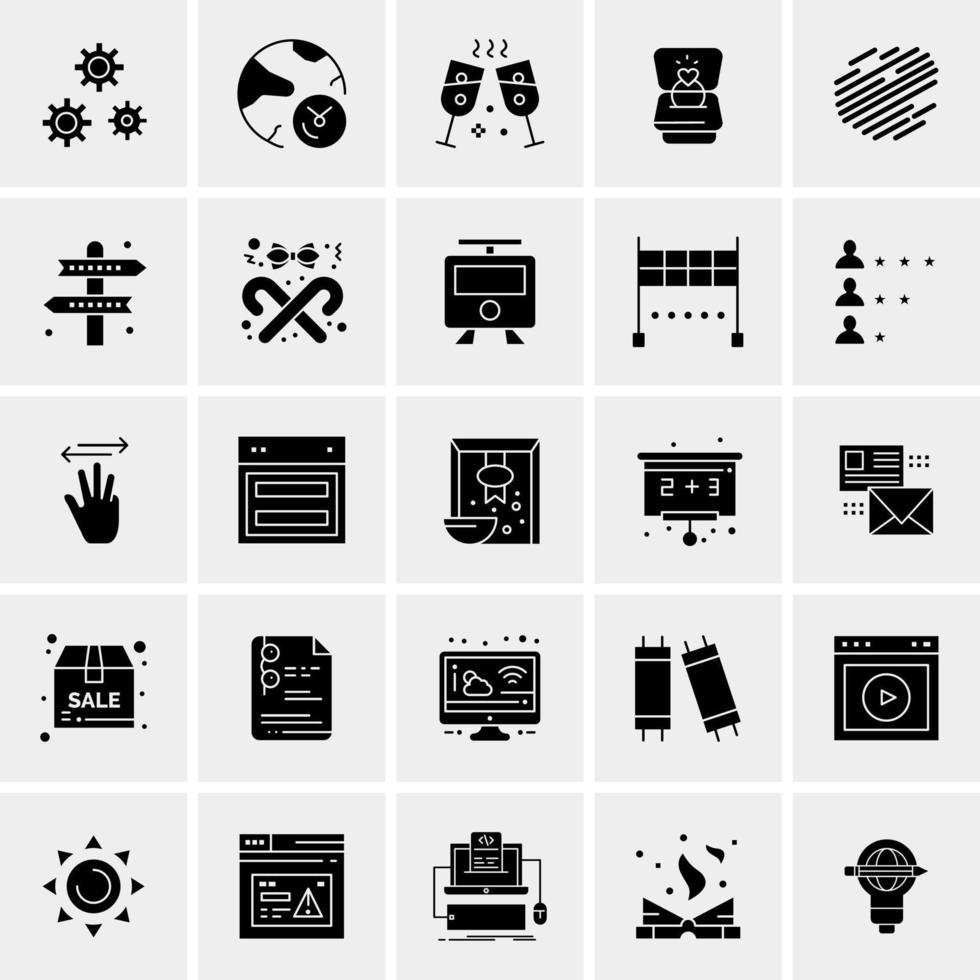 25 universelle Business-Icons Vektor kreative Icon-Illustration zur Verwendung in Web- und Mobilprojekten