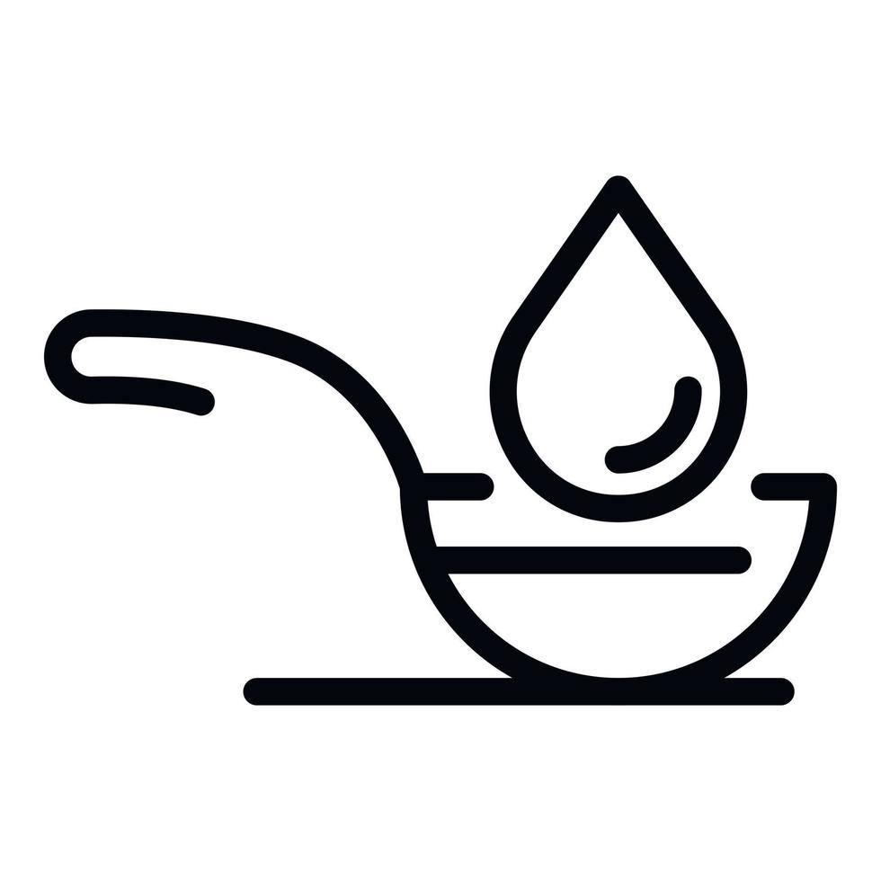Sirup im Löffel-Symbol, Umrissstil vektor