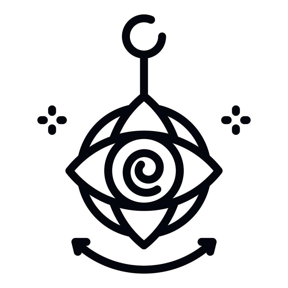 Hypnose bewegtes Symbol, Umrissstil vektor