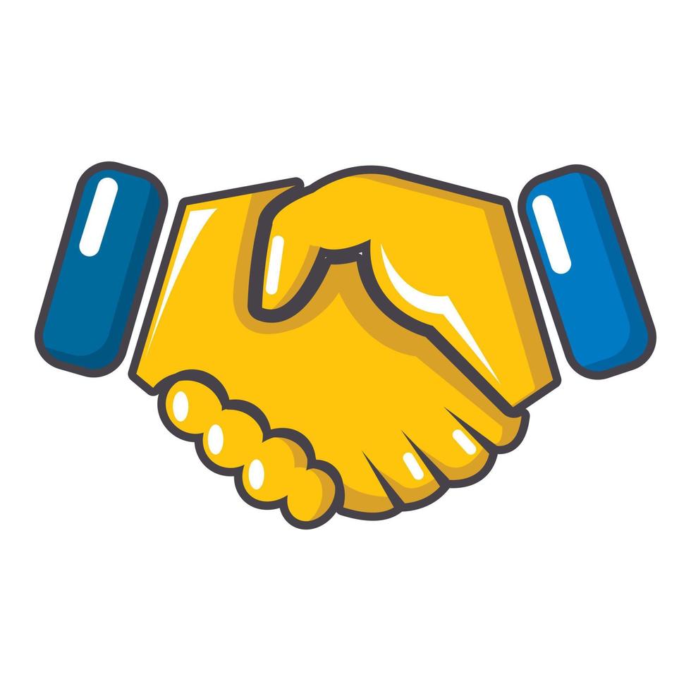 Handshake-Symbol, Cartoon-Stil vektor